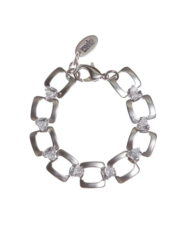 Rada bracciale catena argento antico pietre cristallo