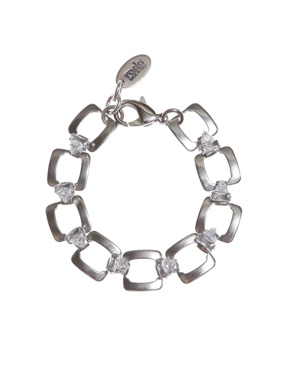 Rada bracciale catena argento antico pietre cristallo