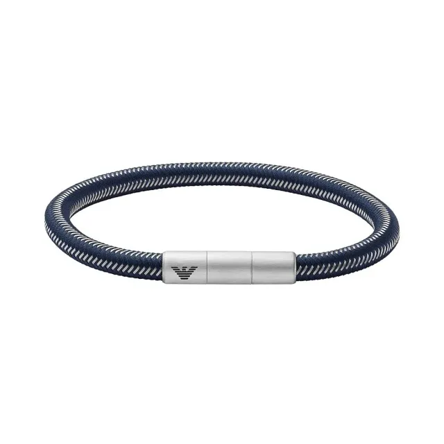 Emporio Armani Bracciale Uomo Acciaio Blu Chiusura Magnetica