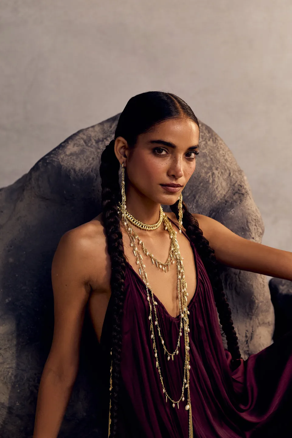 House of Tuhina Marina collana oro luna