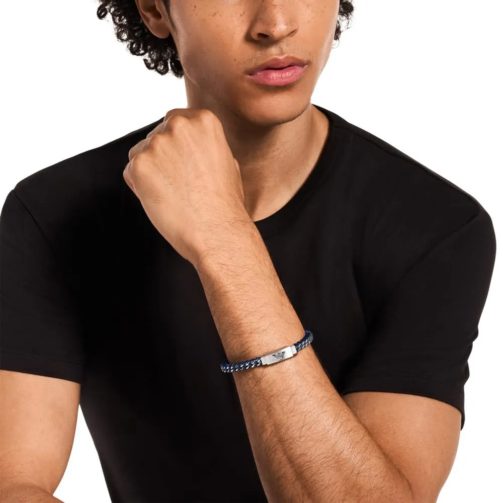 Emporio Armani EGS3319040 Bracciale Uomo Acciaio Blu Navy
