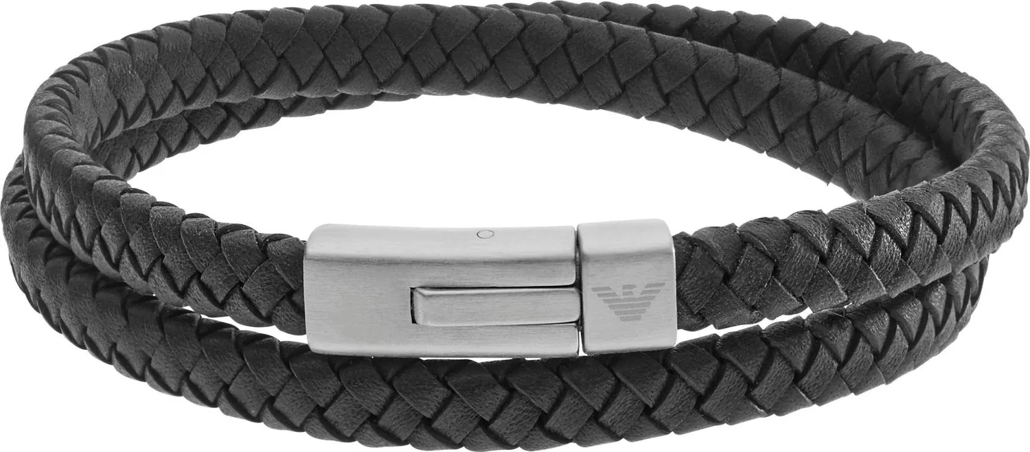 Emporio Armani bracciale uomo argento acciaio