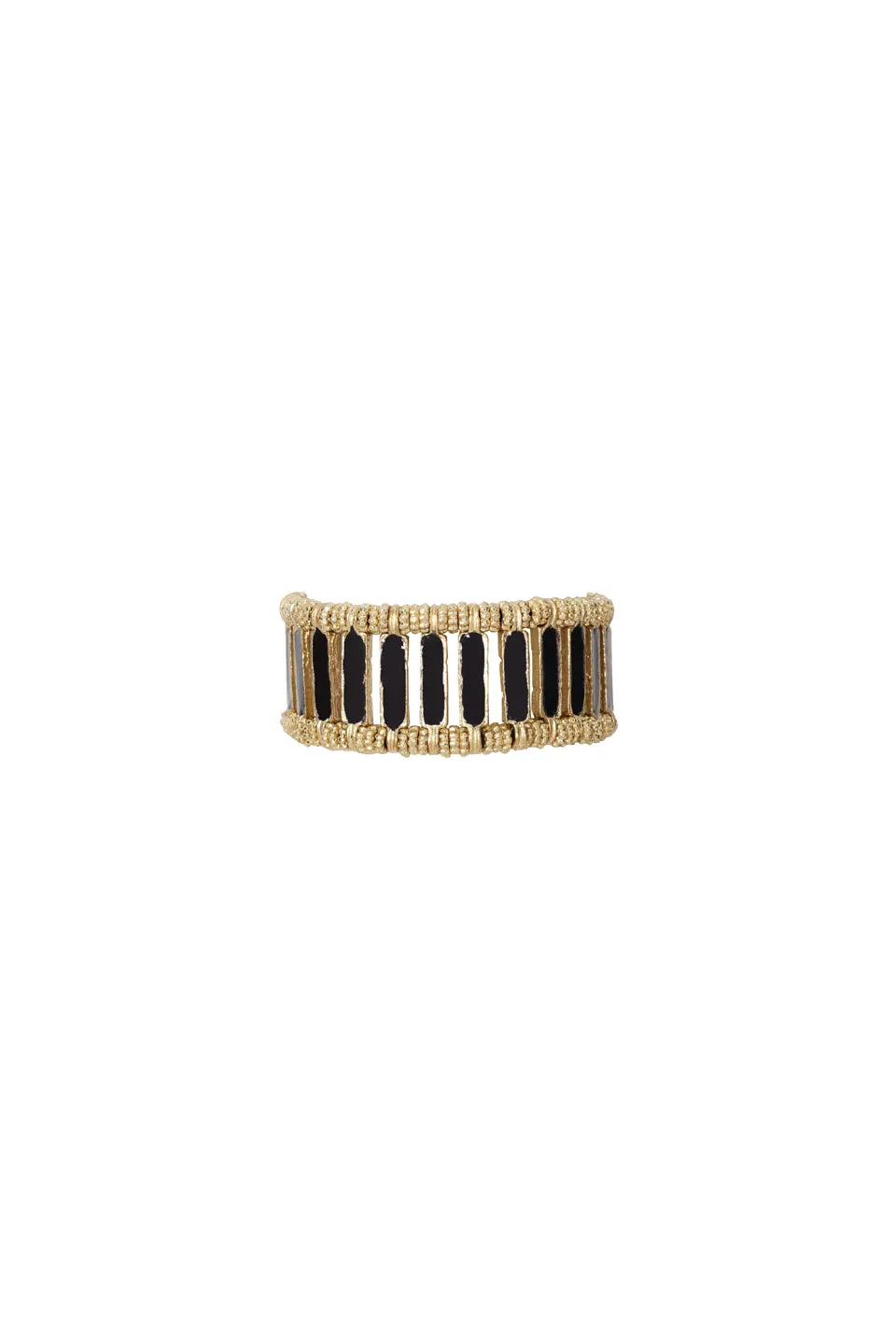 House of Tuhina Marayam 3 Stone bracciale blu reversibile smaltato