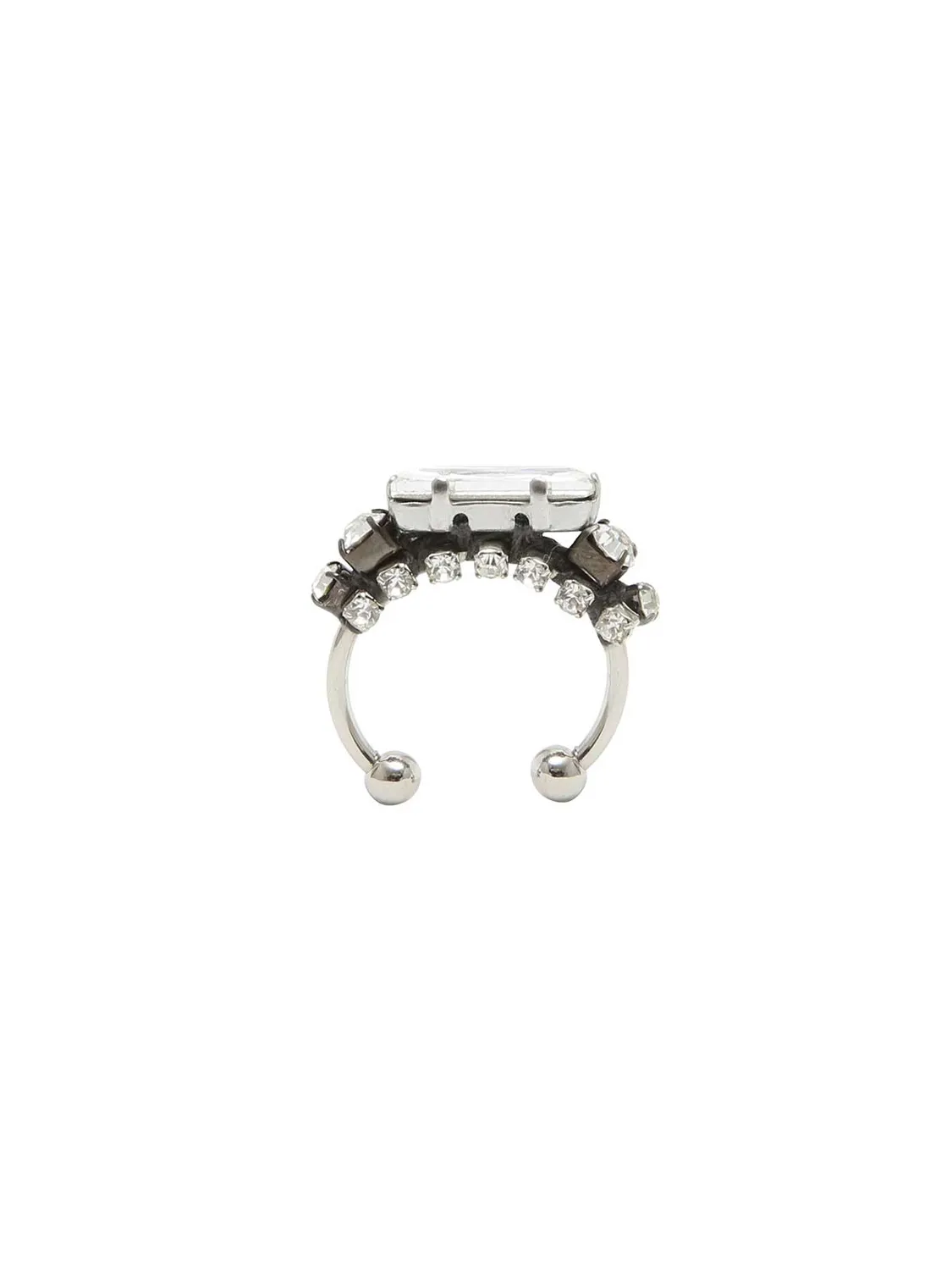 Rada Baguette Anello Cristallo regolabile finitura argento