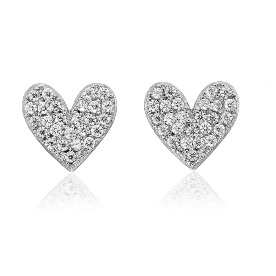 Diamond Treats Orecchini Cuore Argento 925 Zirconi