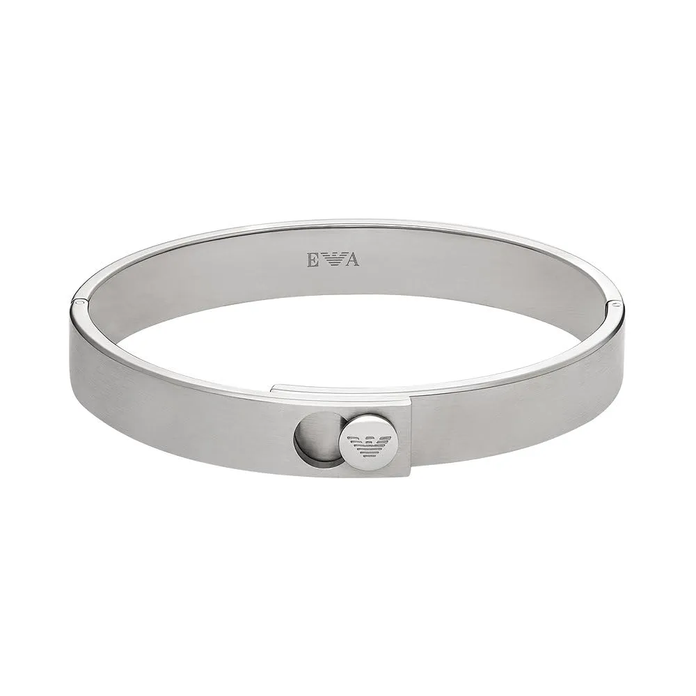 Emporio Armani Bracciale Uomo Acciaio Blu e Grigio Cursore