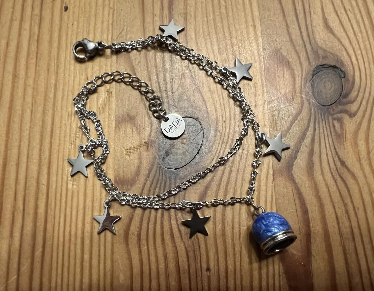 Dada Gioielli Capri Campanella Bracciale Blu Mare Stelline smalto