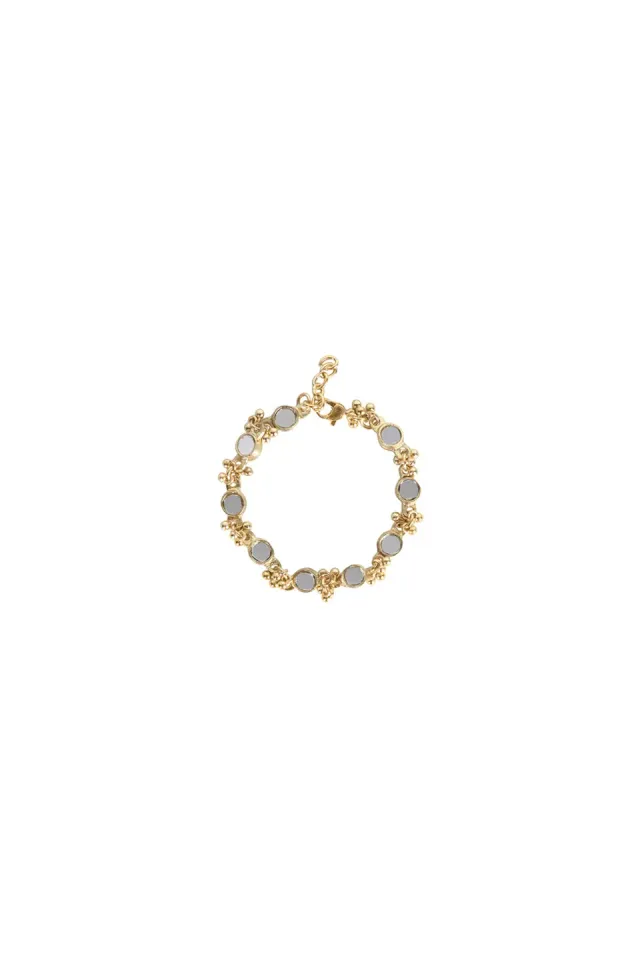 House of Tuhina Kanira bracciale intrecciato metallo oro