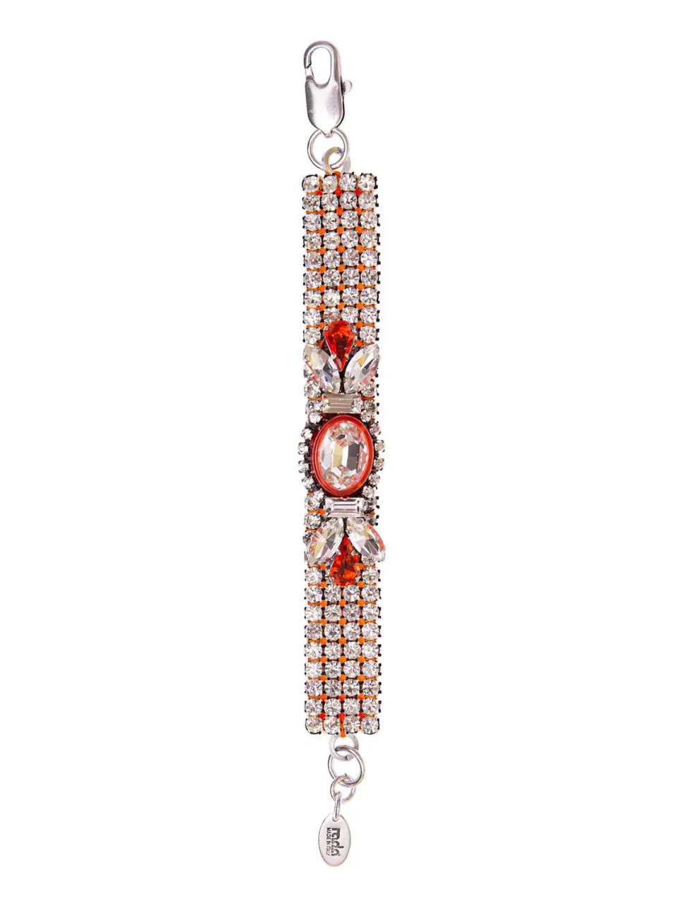 Rada Bracciale di strass con pietre centrali arancio