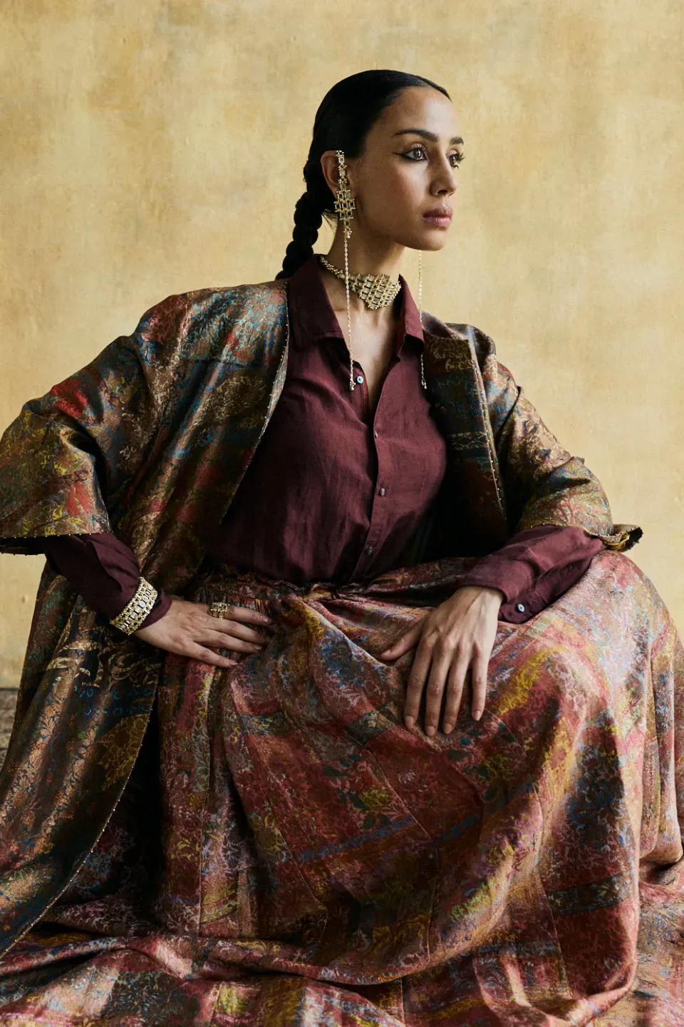 House of Tuhina Look 5 set gioielli oro 4 pezzi
