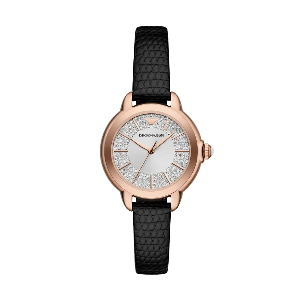 Emporio Armani Orologio Donna Verde Scuro Glitter