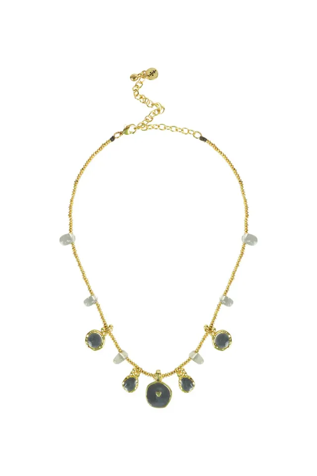House of Tuhina Bloom Ayra collana dorata fatto a mano