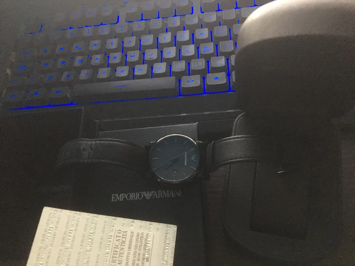 Emporio Armani Orologio Uomo Pelle Nera Quarzo 41 mm
