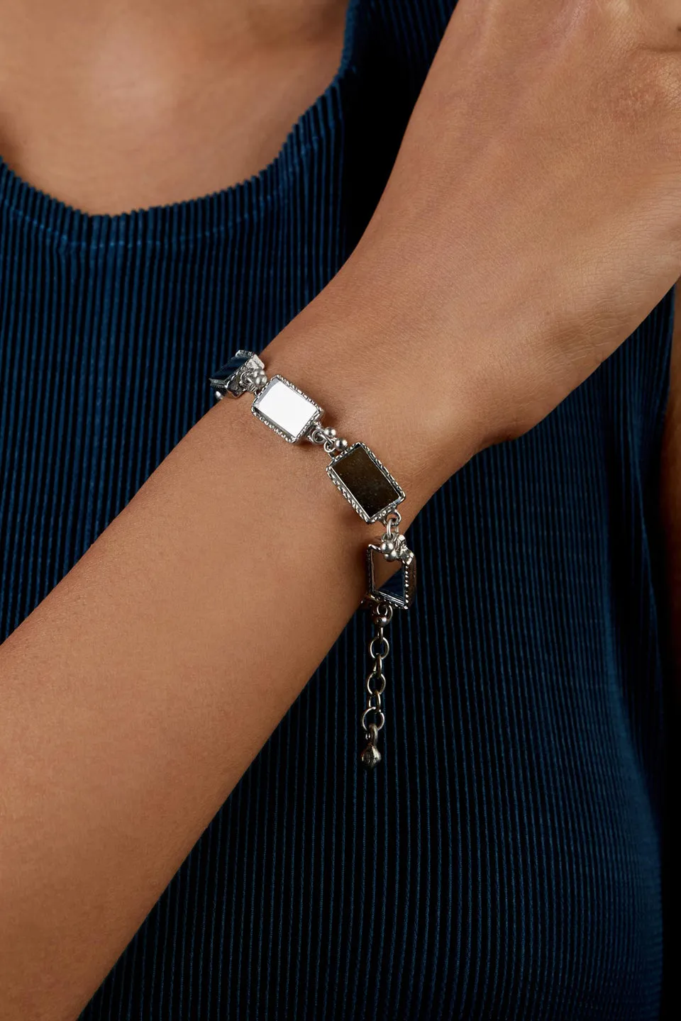 House of Tuhina Minar Mirror Brick bracciale oro