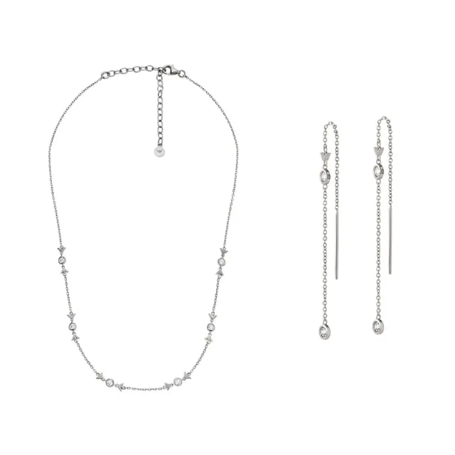 Emporio Armani set collane donna acciaio argento