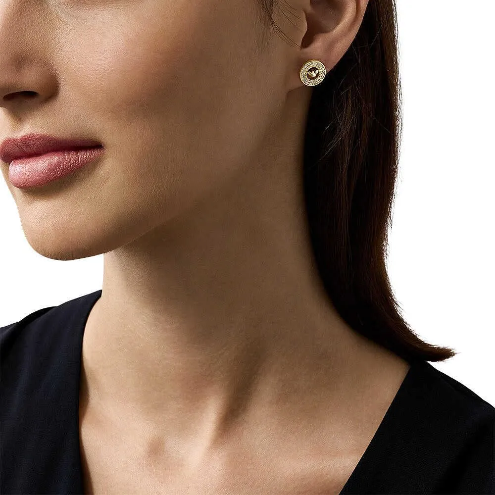 Emporio Armani orecchini donna oro tenue perno argento