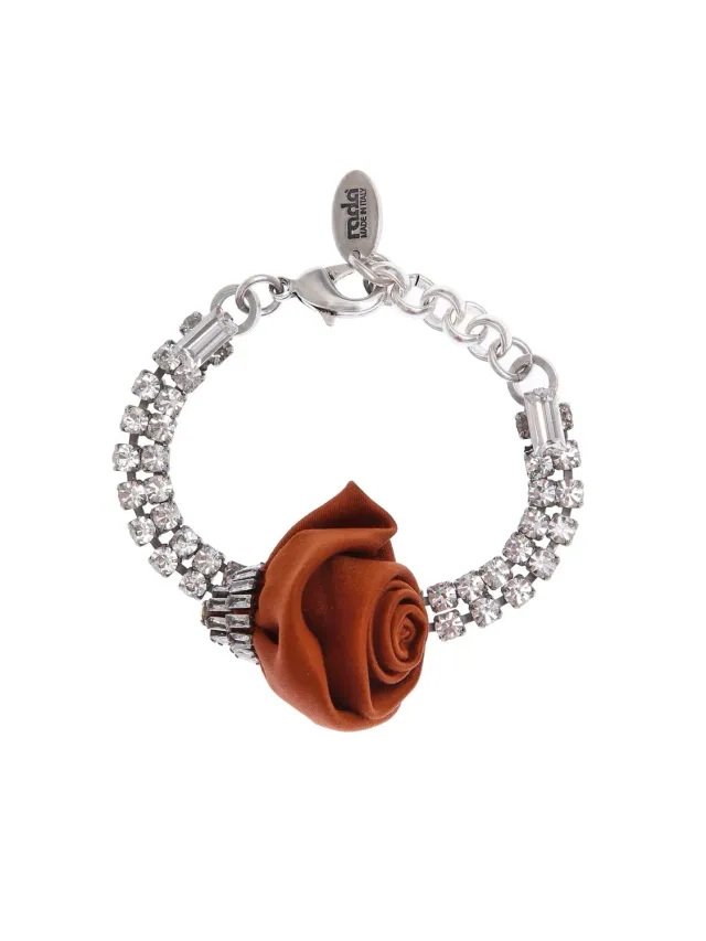 Rada Rosa Satin bracciale rosa strass cristallo