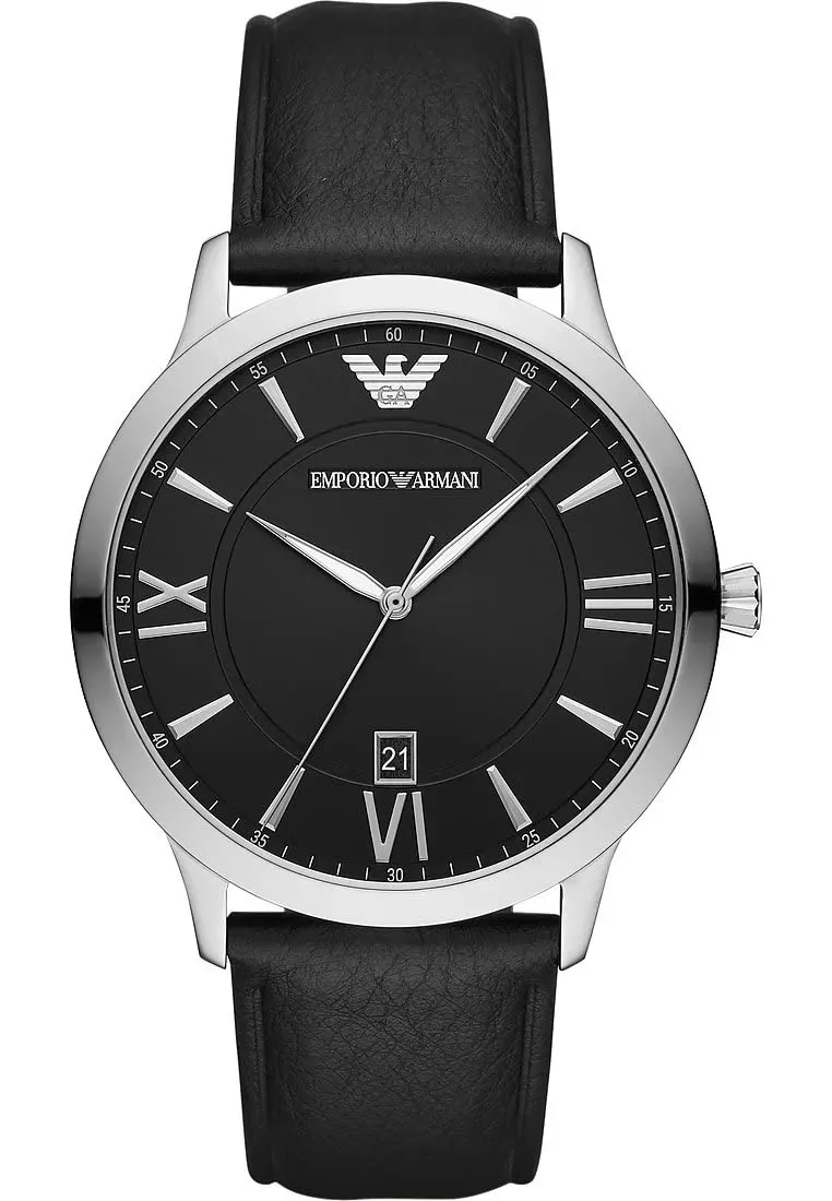 Emporio Armani Orologio Quarzo Nero Argento Uomo