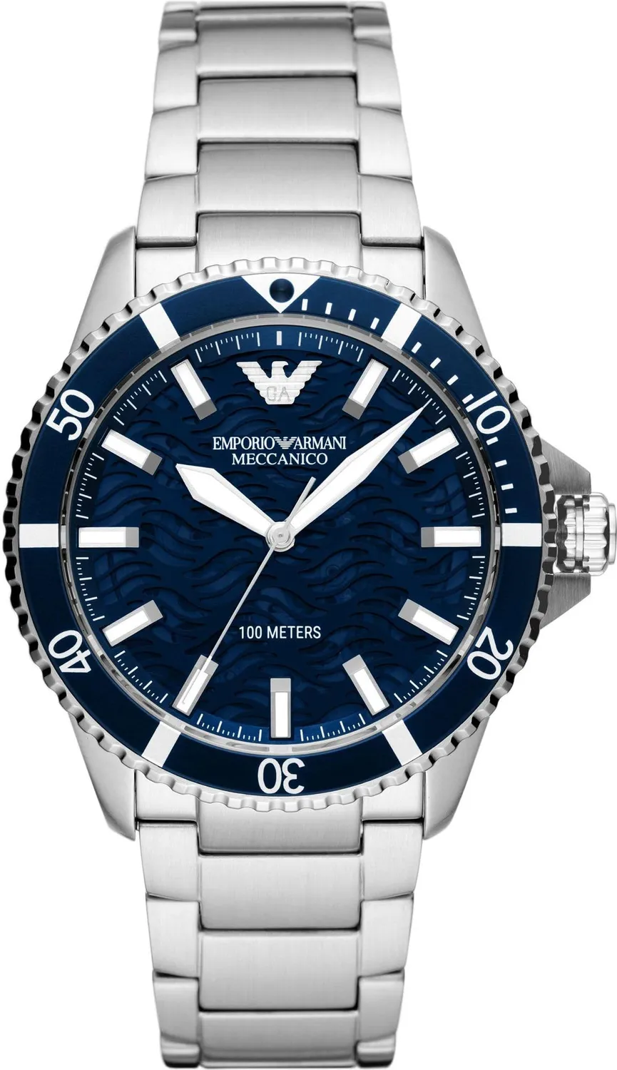 Emporio Armani orologio uomo nero argento quarzo