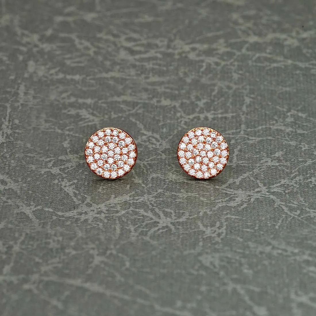Diamond Treats orecchini disco argento 925 oro rosa zirconi