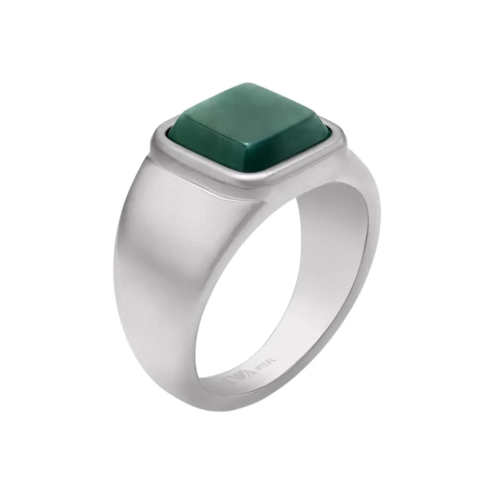 Emporio Armani EGS331704011 anello uomo argento agata