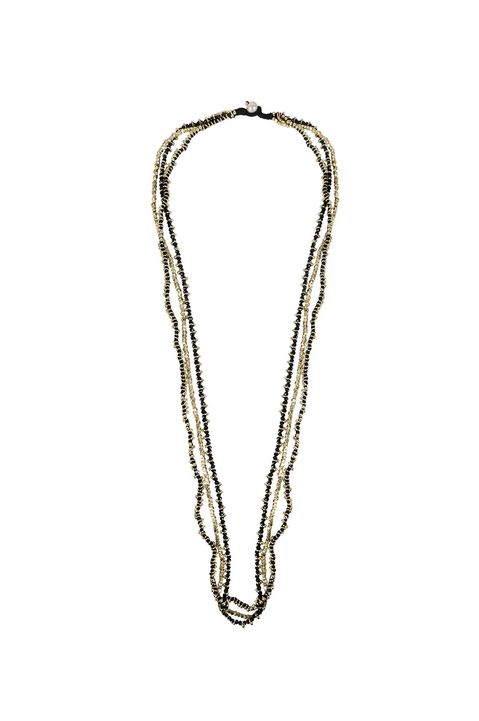 House of Tuhina Mohini girocollo verde mare oro sole