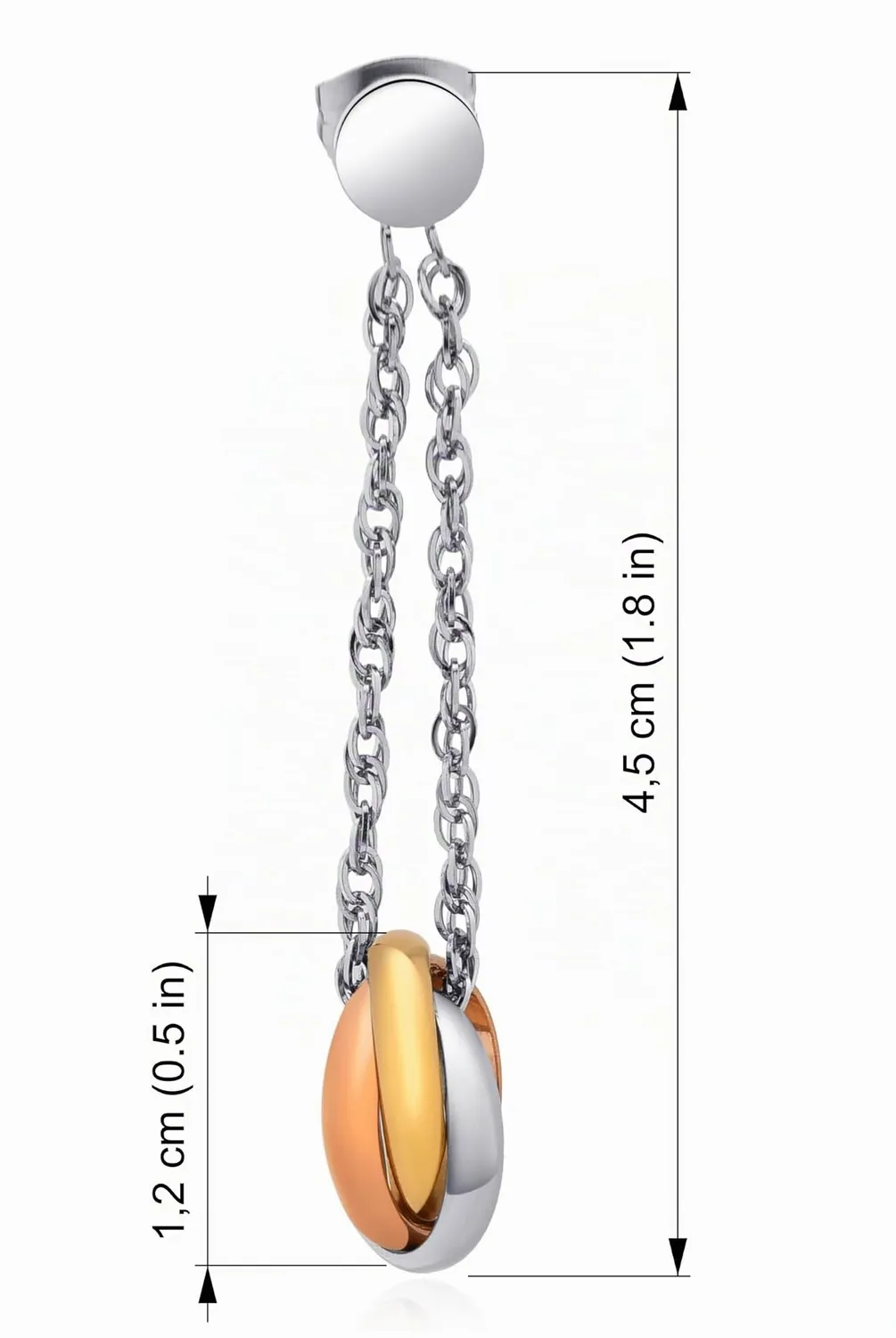 Dada Gioielli Trilogy Orecchini Anelli 12mm Acciaio Colorati