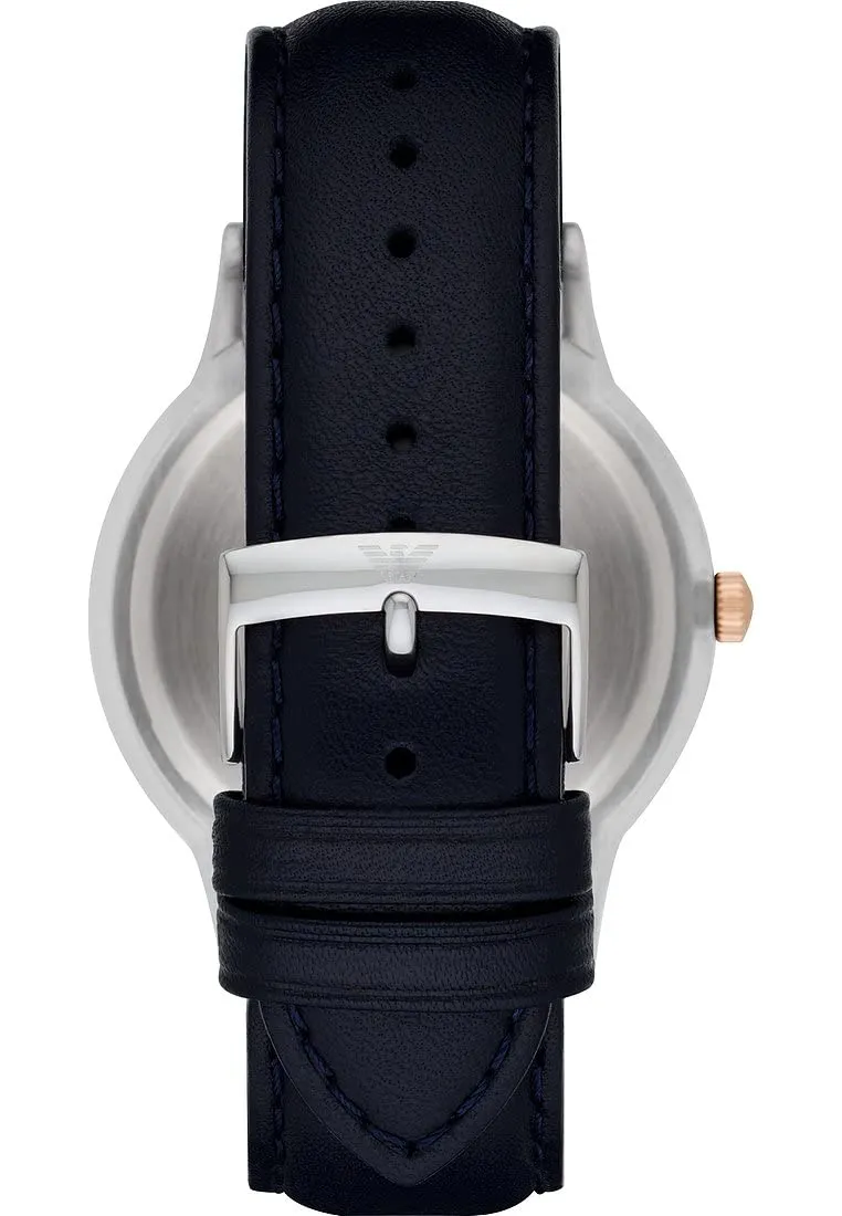 Emporio Armani Orologio Uomo Oro Rosa Blu 43 mm