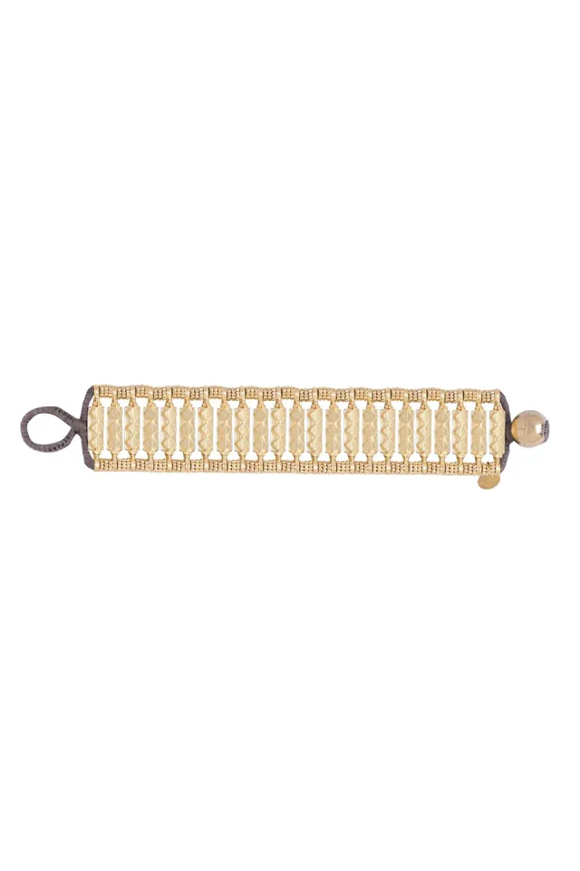 House of Tuhina Chocolate bracciale marrone intrecciato