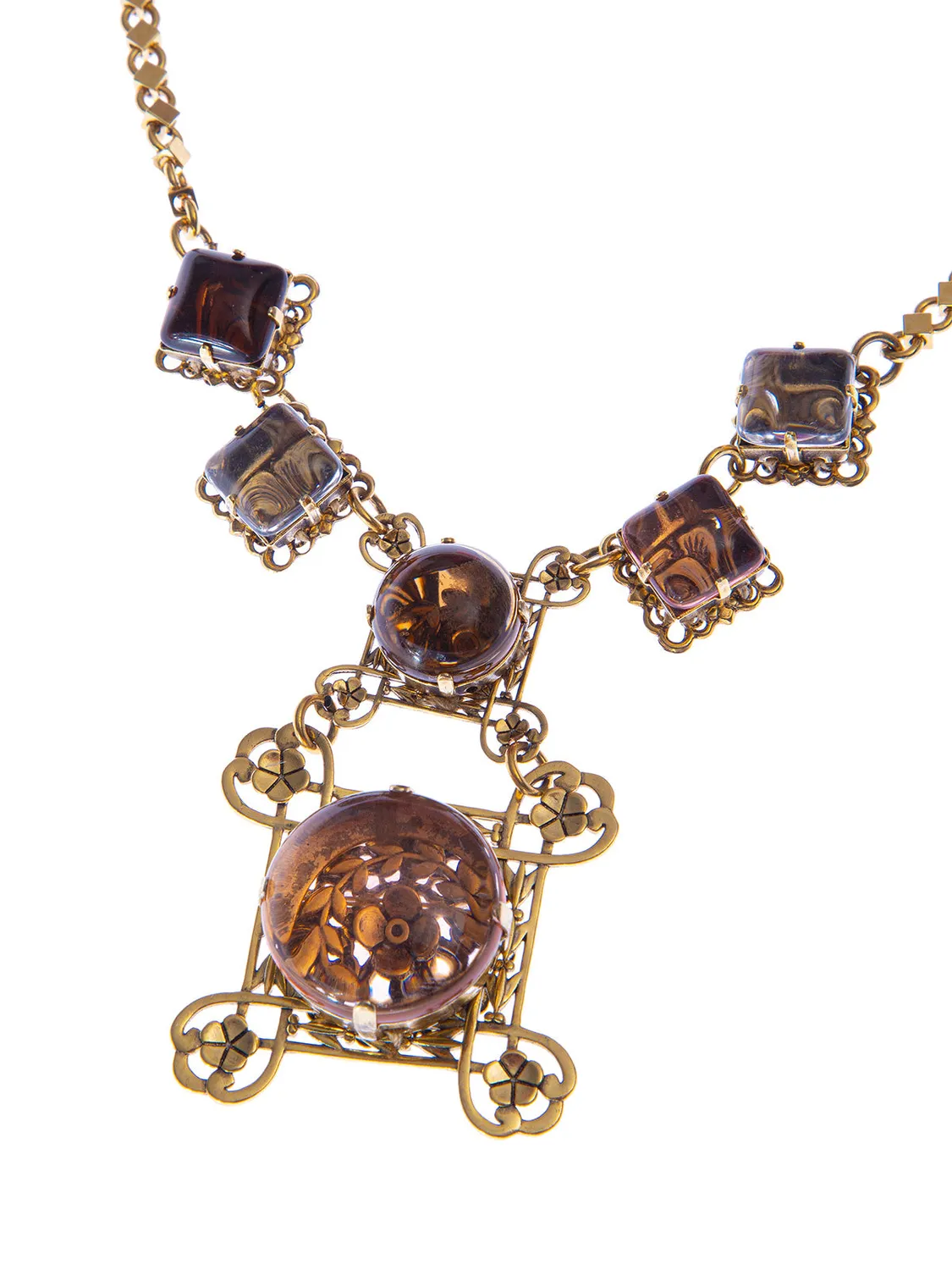 Rada Collana Cabochon collana marrone pietre miste