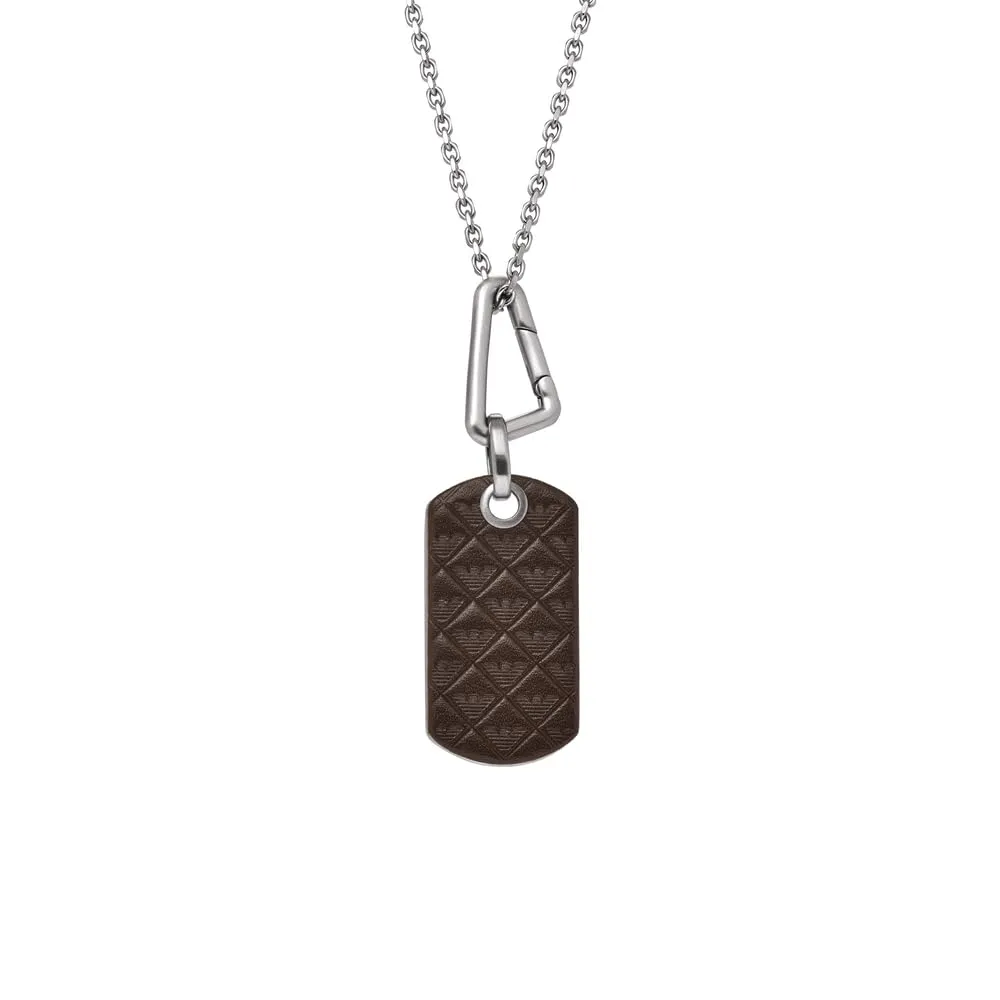 Emporio Armani EGS3133040 Ciondolo Acciaio Argento Opaco