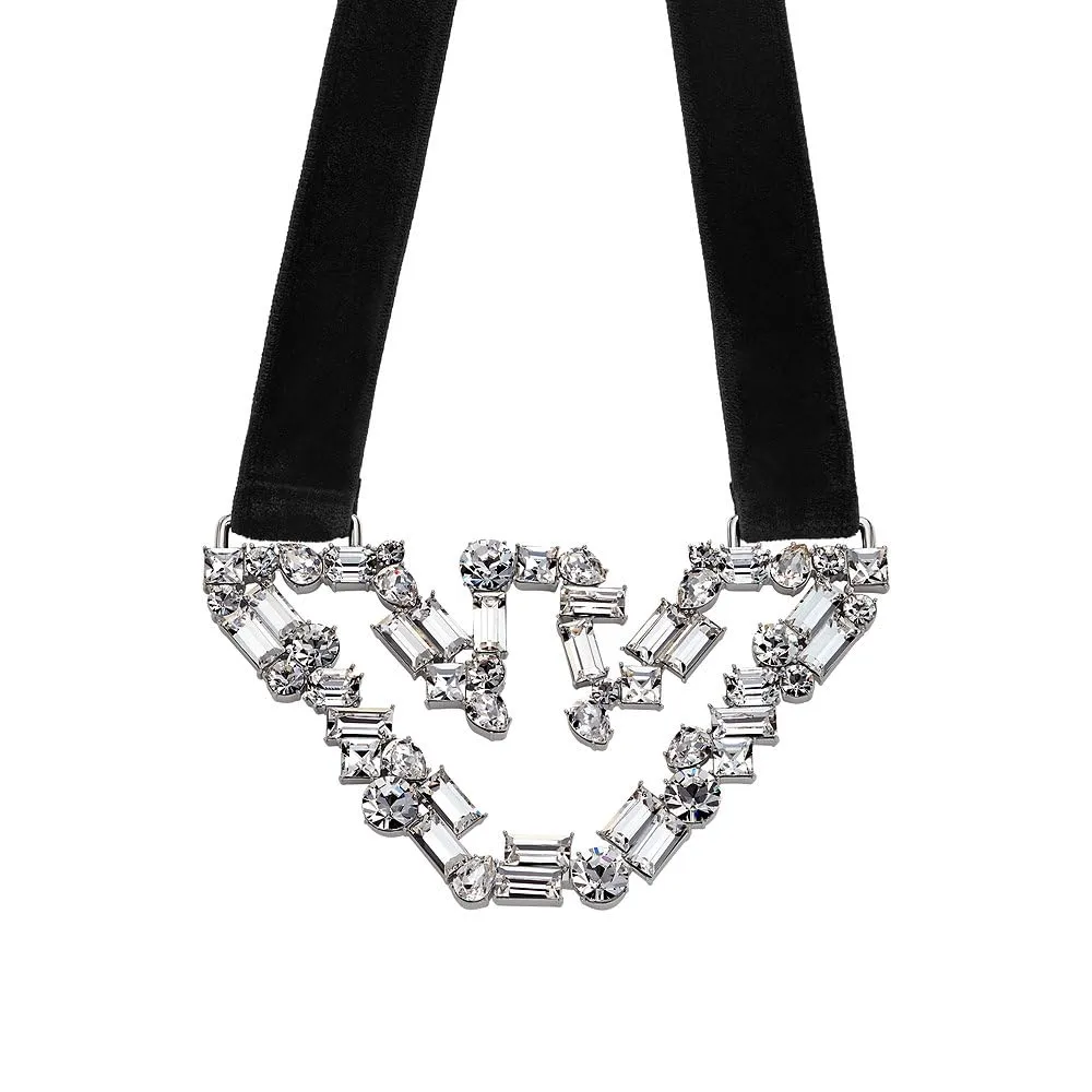 Emporio Armani EGS3049040 collana donna ottone cristalli argento