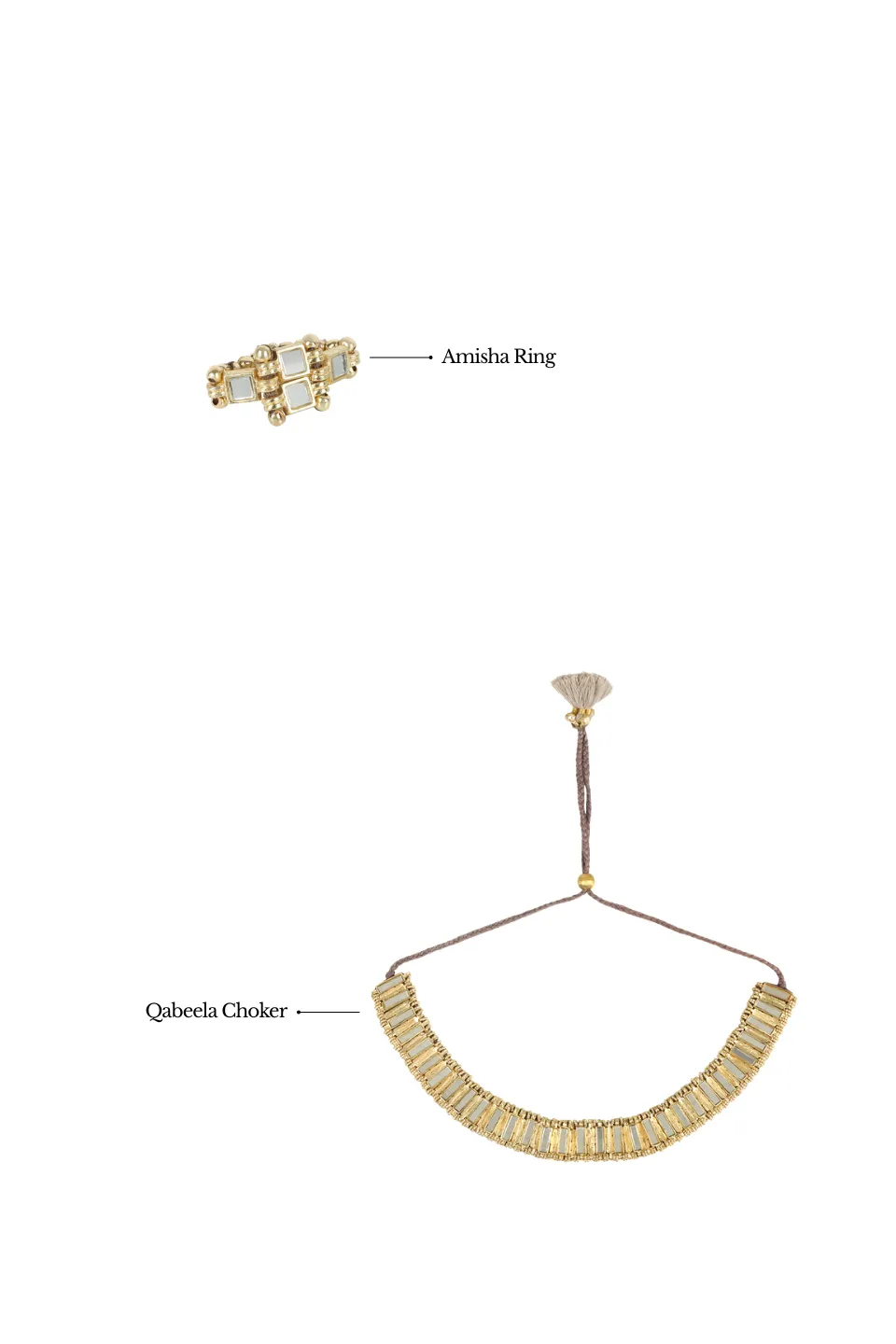 House of Tuhina Collector's Edit Look 1 set gioielli oro 5 pezzi