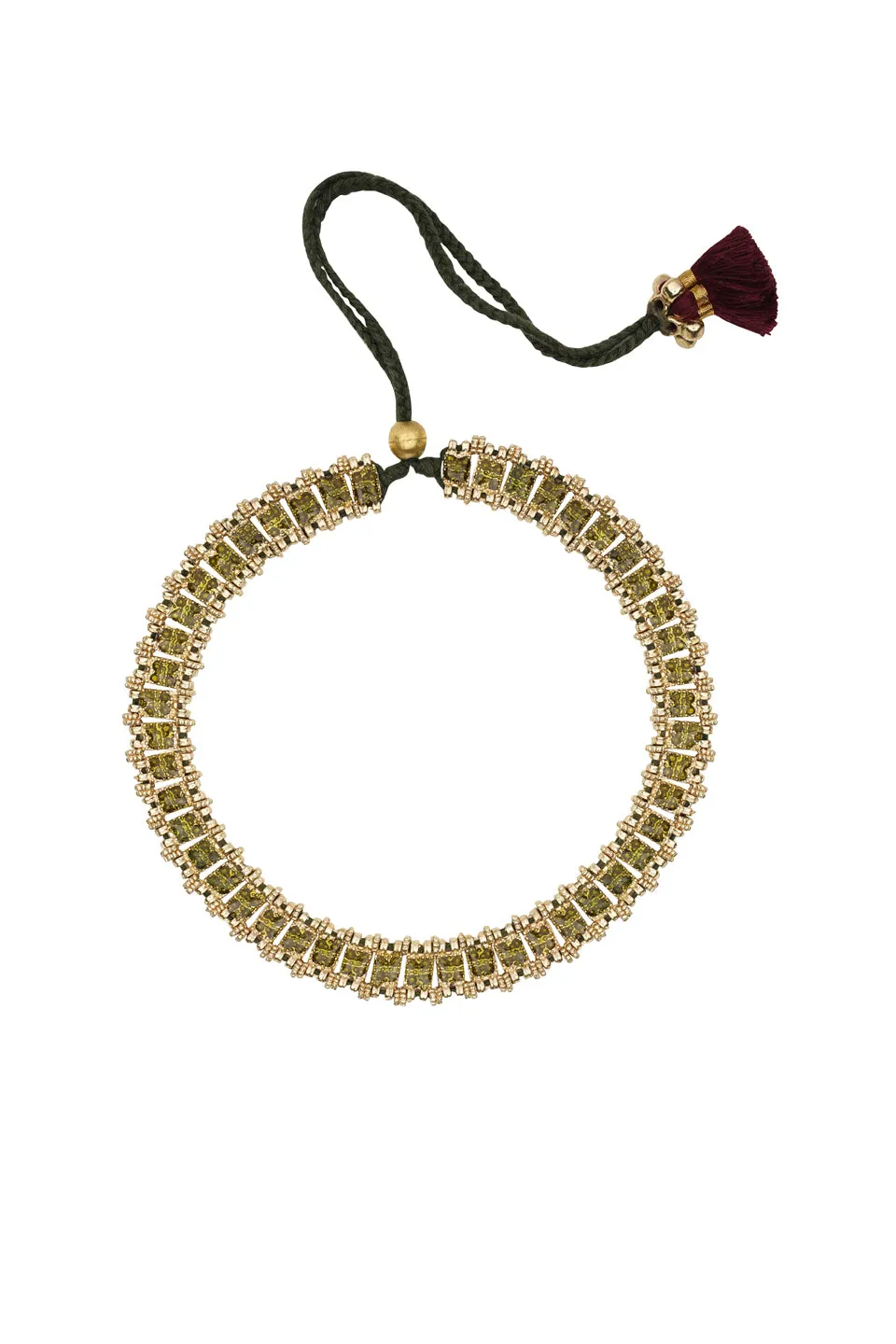 House of Tuhina Enamel Reversible collana turchese 2 in 1