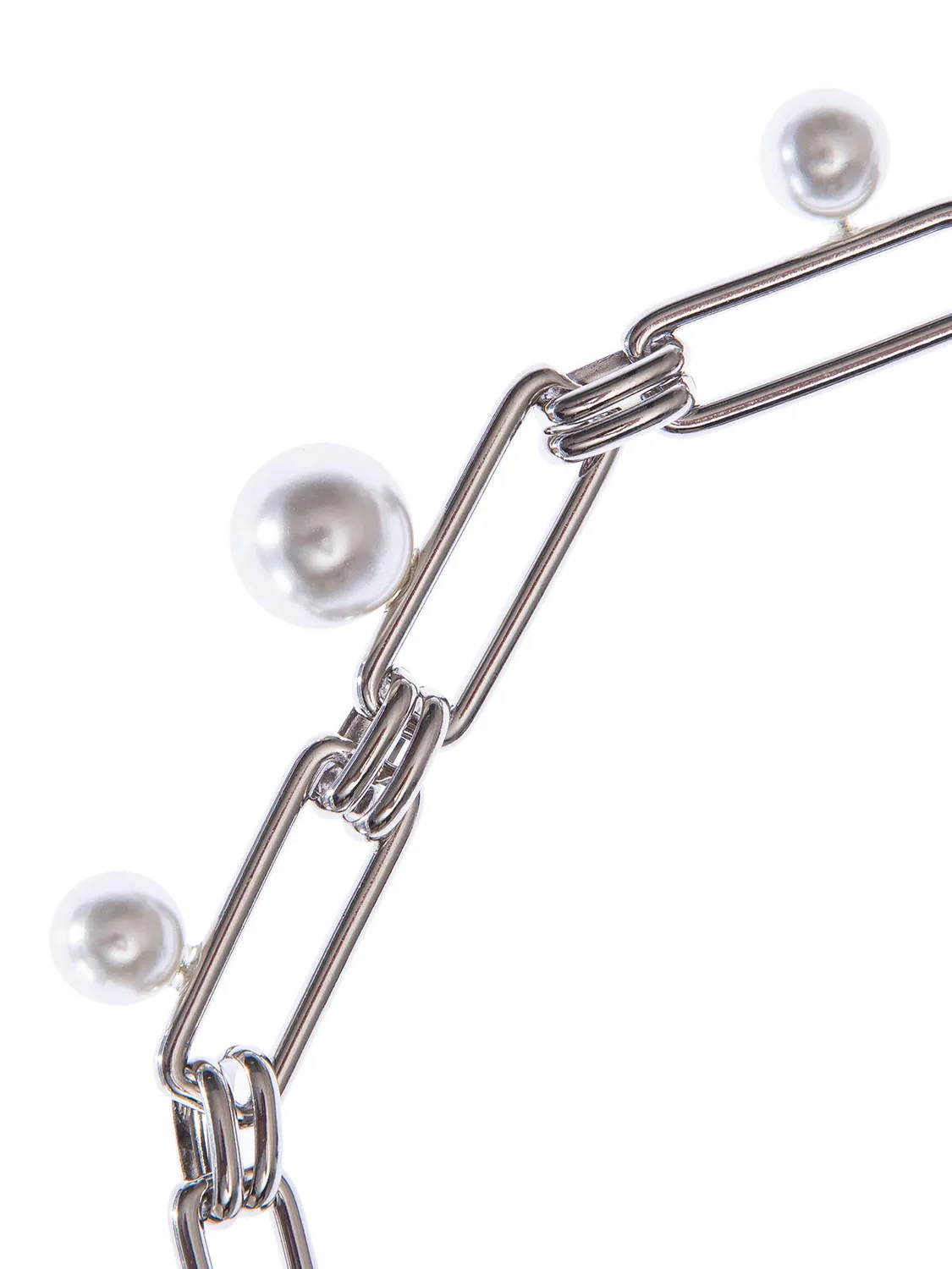 Rada Collana Catena Perle Silver Anelli Pendenti