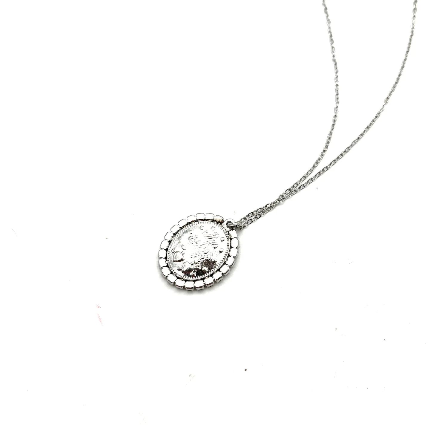 Ornamenta Medaglia Miracolosa collana zirconi argento 45 cm