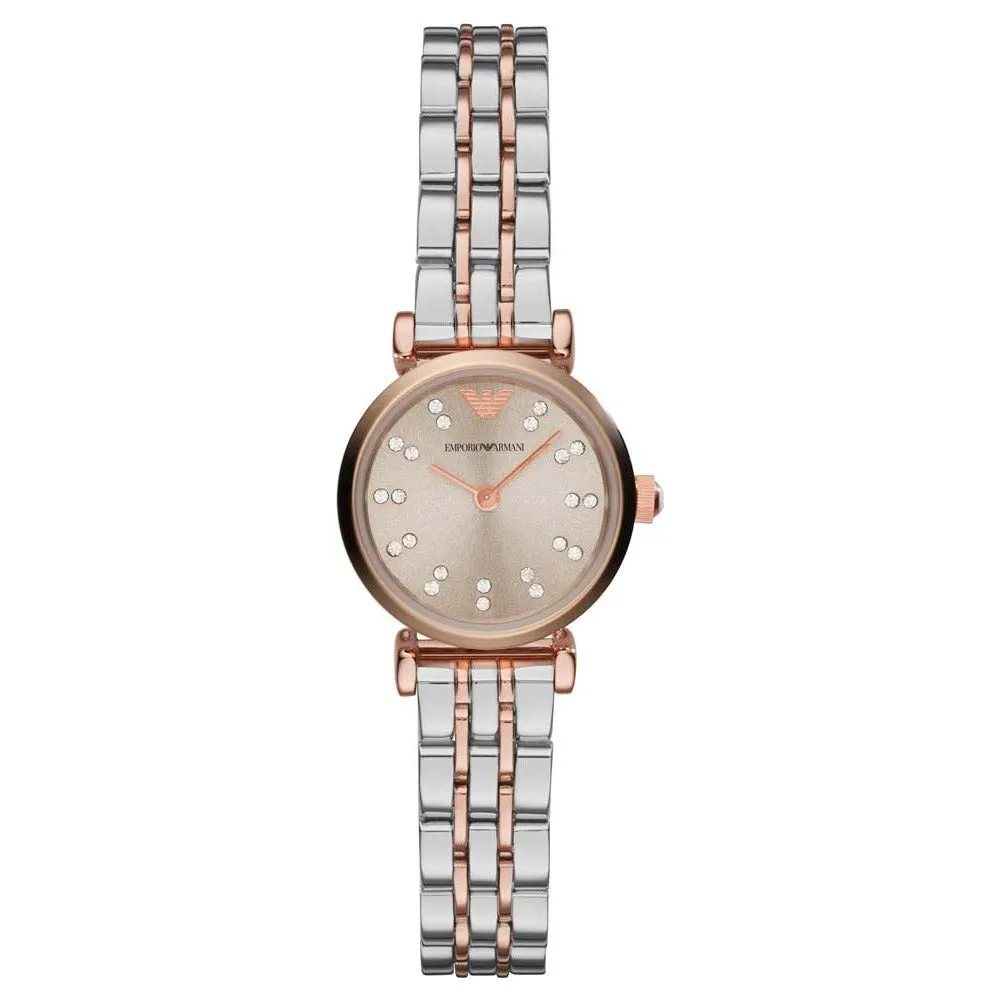 Emporio Armani orologio donna argento e bianco madreperla