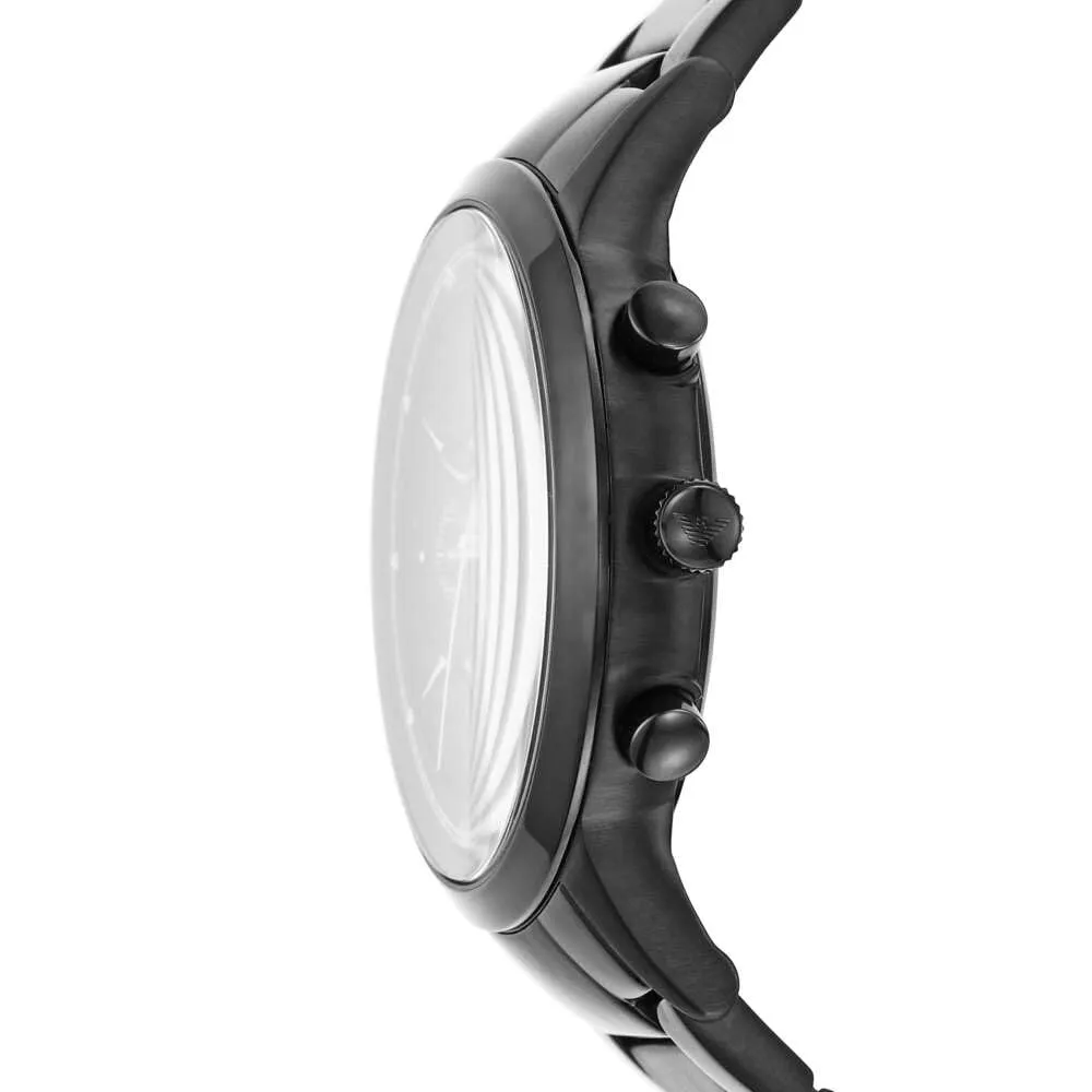 Emporio Armani Orologio Uomo Nero 43mm Quarzo Acciaio