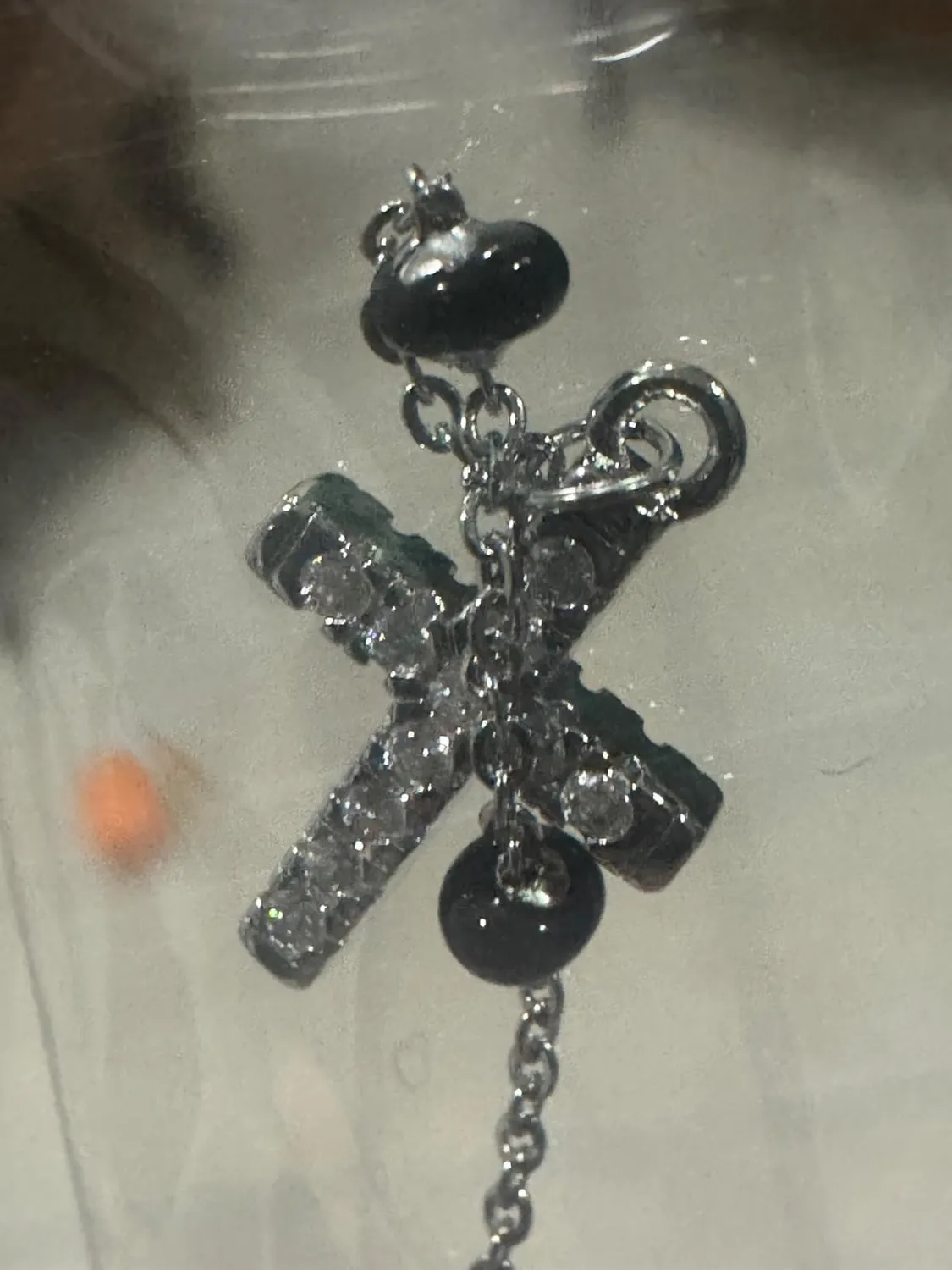 Dada Gioielli Rosario Collana Acciaio Argento Unisex Croce