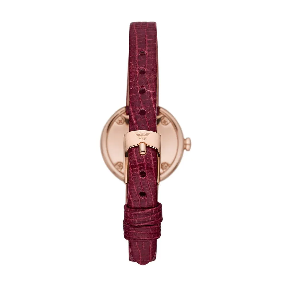 Emporio Armani Orologio Donna Borgogna Oro Rosa 26mm