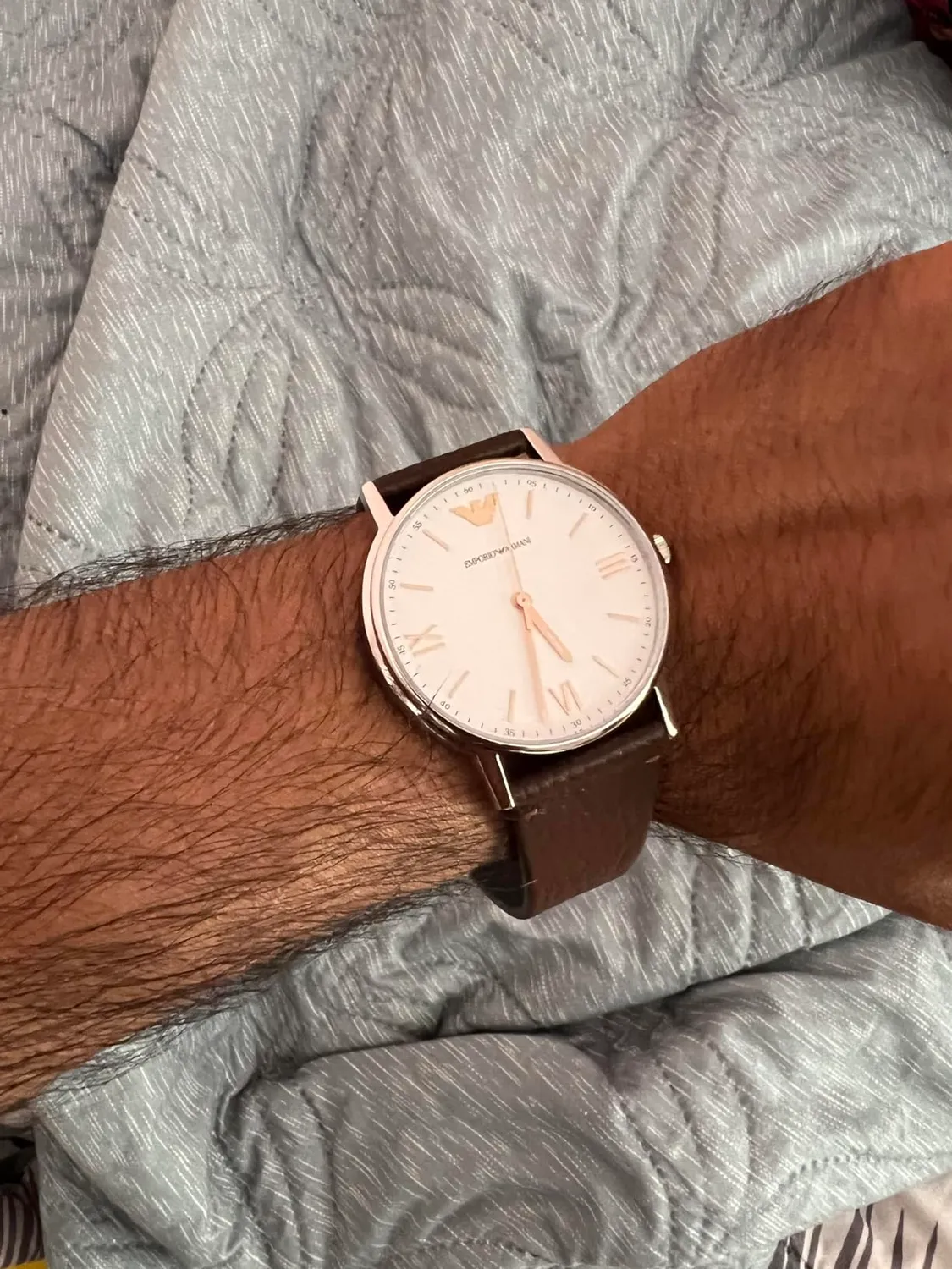 Emporio Armani Orologio Uomo Blu e Argento Classico