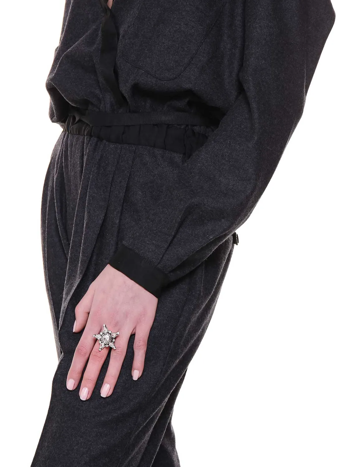 Rada Stella Maxi anello argento cristallo regolabile