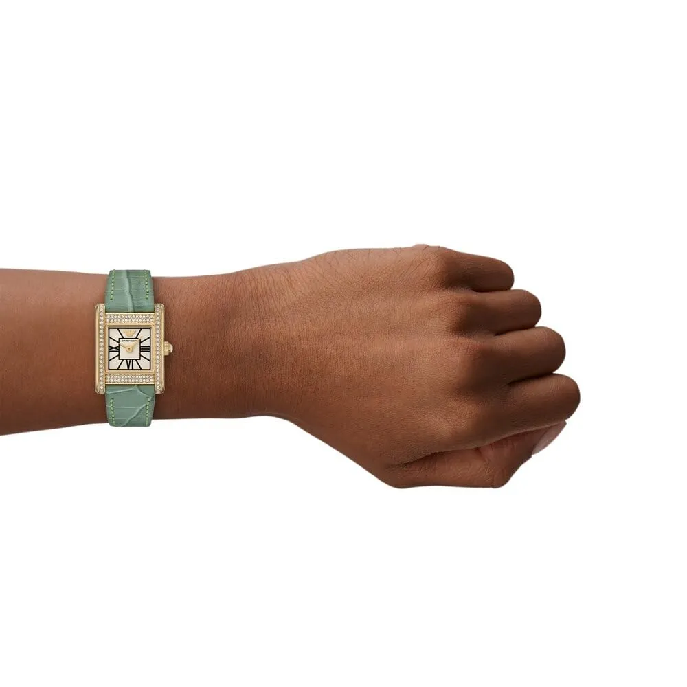 Emporio Armani Orologio Analogico Verde Acciaio