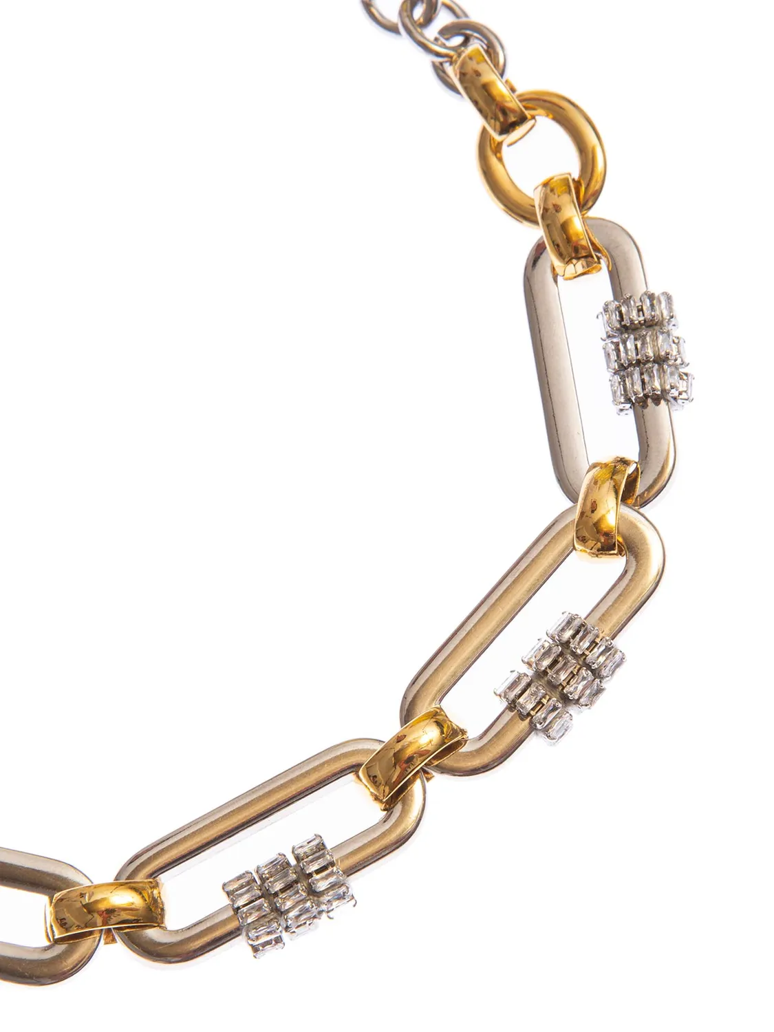 Rada Choker Catene e Giri di Baguettes Collana Mix Metalli