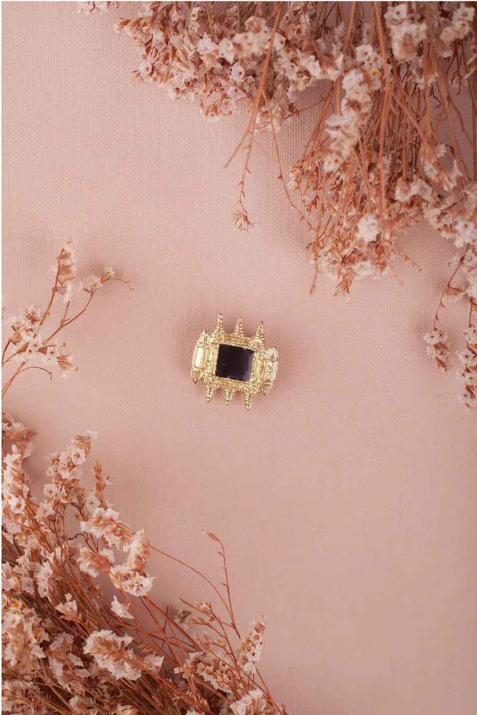 House of Tuhina Baisa Gold Fort molletta capelli nera elegante