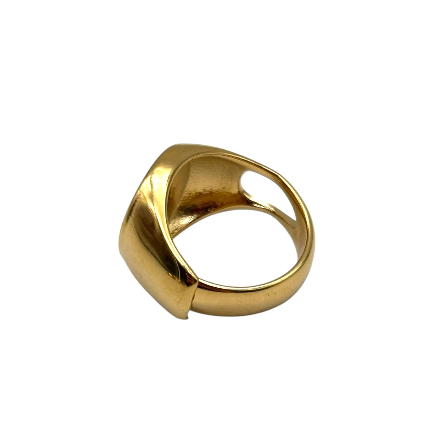 Ornamenta Sacro Cuore anello acciaio dorato regolabile