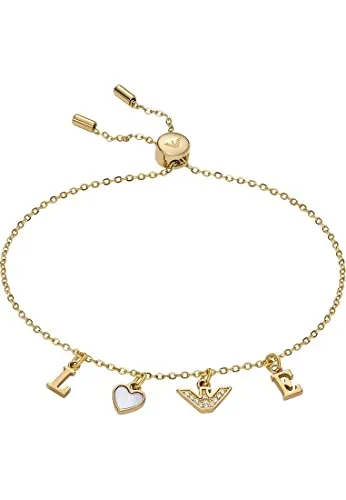 Emporio Armani bracciale donna acciaio oro rosa argento regolabile