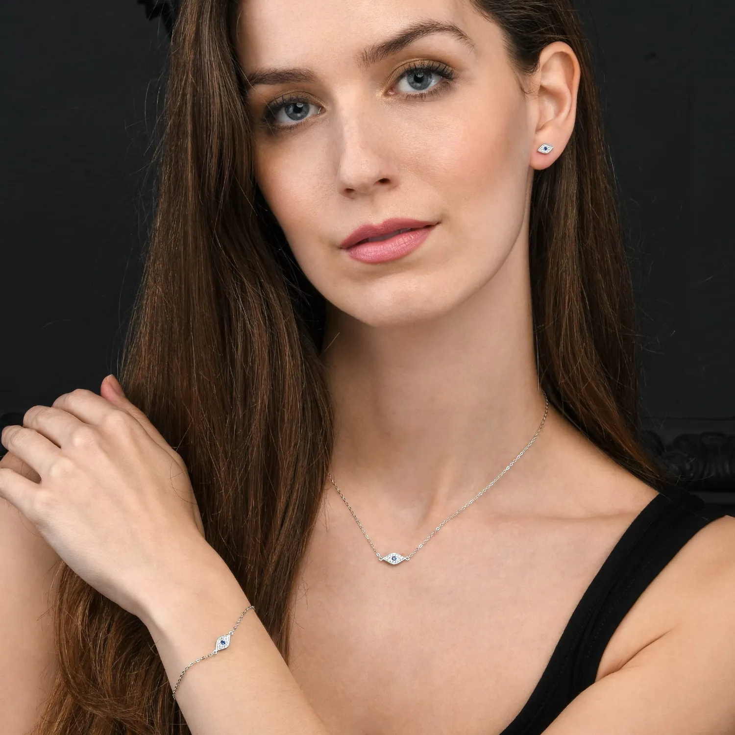 Diamond Treats collana occhio turco argento 925 malocchio