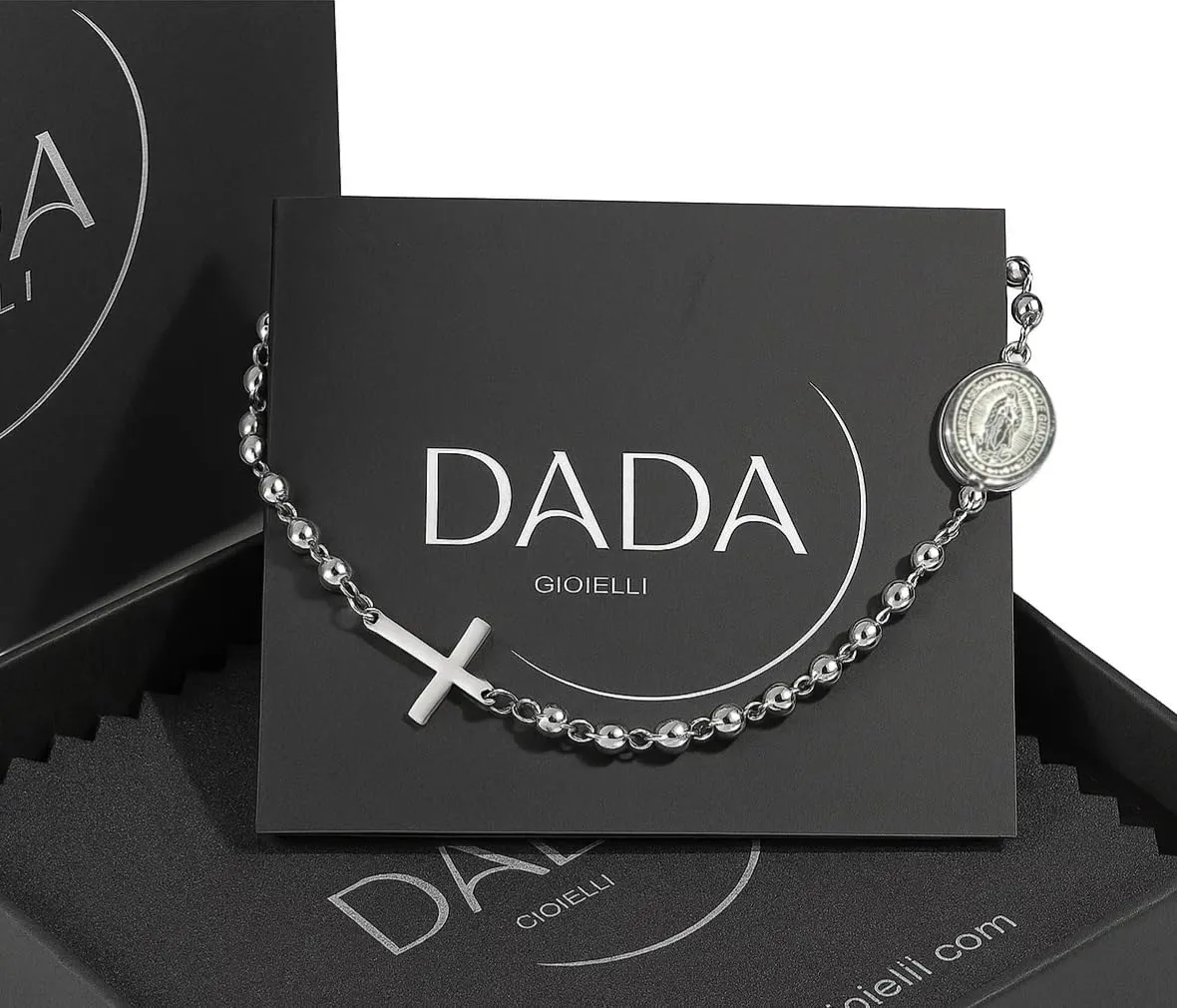 Dada Gioielli Bracciale Rosario Argento Acciaio 1pz