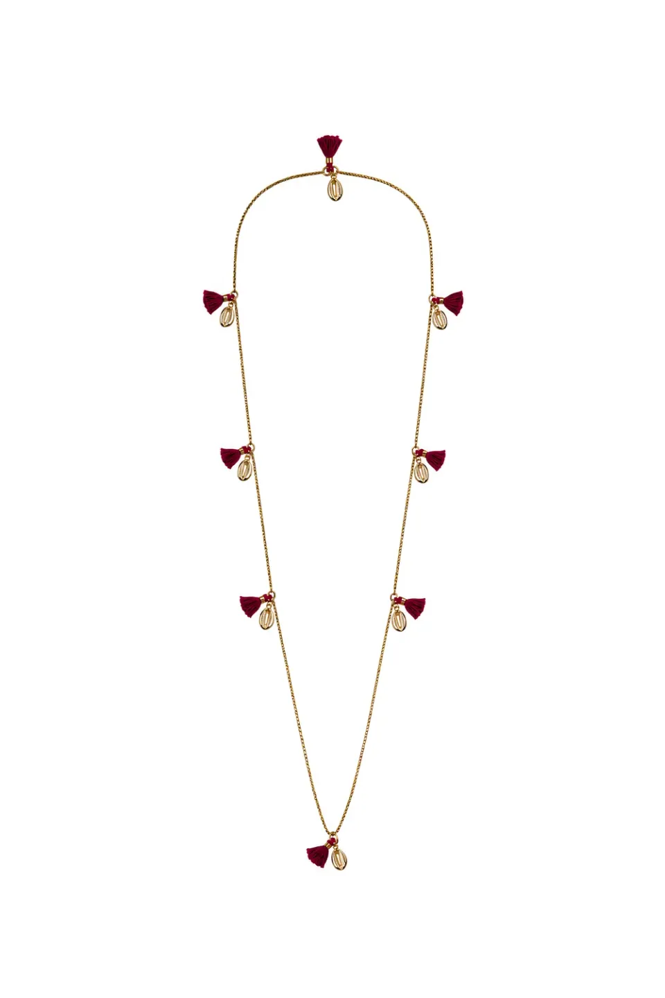 House of Tuhina Tassel Shell collana Bohemique